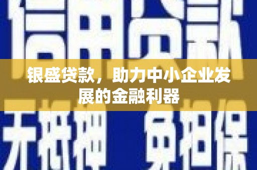 锡林郭勒银盛贷款，助力中小企业发展的金融利器