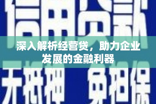 高阳深入解析经营贷，助力企业发展的金融利器