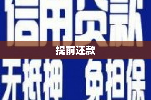 顺平提前还款
