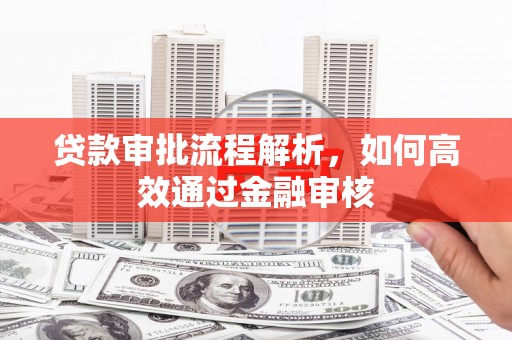 临渭贷款审批流程解析，如何高效通过金融审核