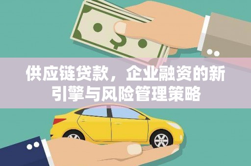 芷江供应链贷款，企业融资的新引擎与风险管理策略