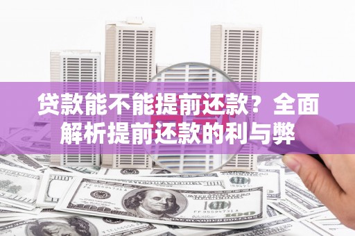 宾阳贷款能不能提前还款？全面解析提前还款的利与弊