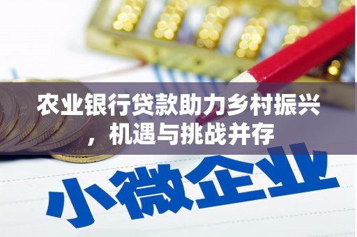 陇南农业银行贷款助力乡村振兴，机遇与挑战并存