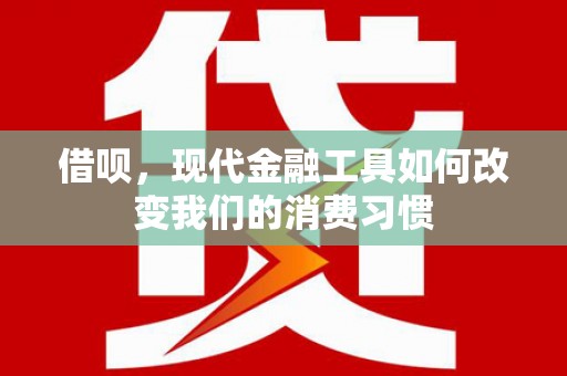尖石借呗，现代金融工具如何改变我们的消费习惯