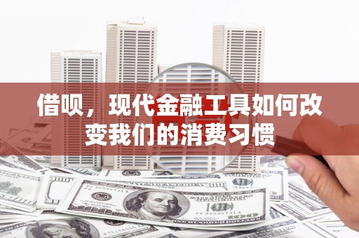 长寿借呗，现代金融工具如何改变我们的消费习惯