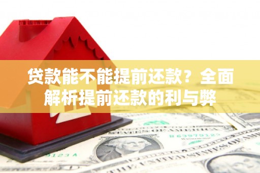 绛县贷款能不能提前还款？全面解析提前还款的利与弊